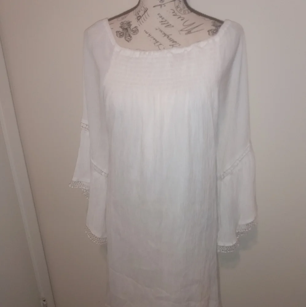 Plus Size Just Found Designer Stretch Dress with Bell Sleeves - Picture 4 of 10